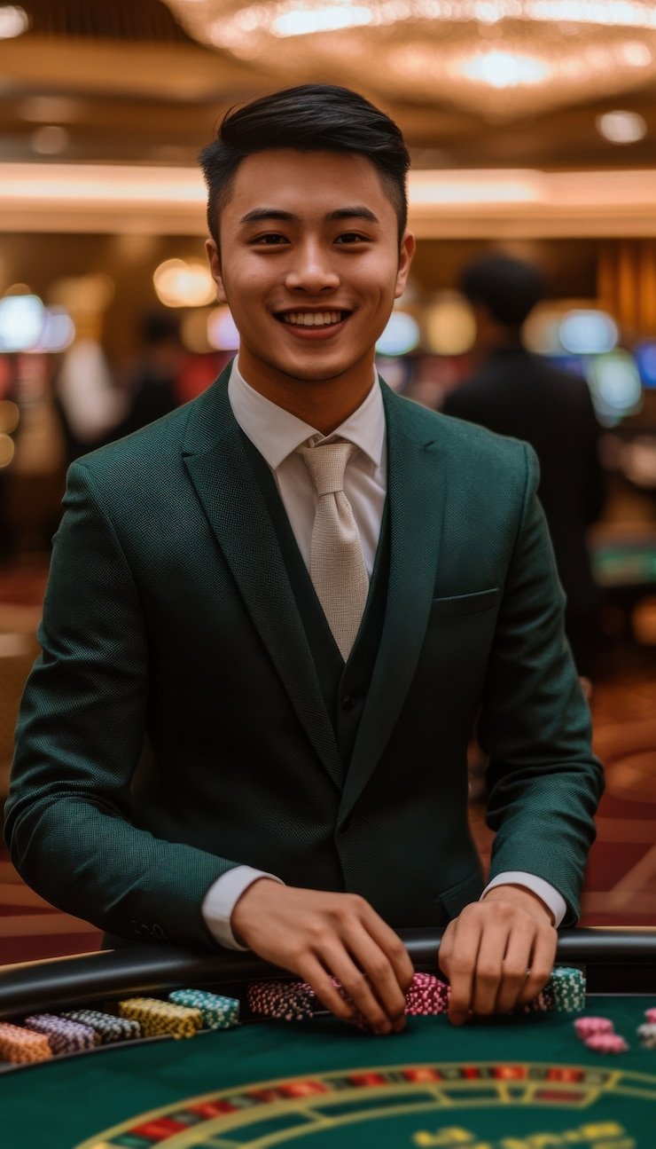 Pengguna menikmati Sports Betting melalui smartphone dengan antarmuka modern dan mudah